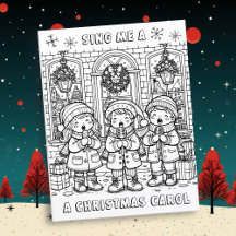 Pagina Kleur mij | Christmas Carolers