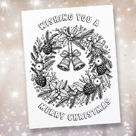 Pagina Kleur mij | kerstkrans