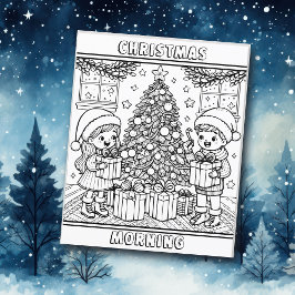 Pagina Kleur mij | kerstochtend