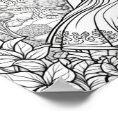 Pagina Kleur mij | prinses en kasteel Poster (Hoek)