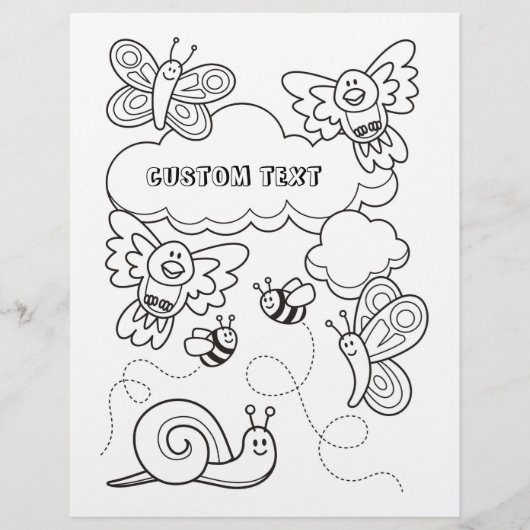 Pagina Kleurboek babydieren (Voorkant)