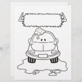 Pagina Kleurboek Cartoon auto (Voorkant / Achterkant)