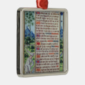 Pagina Latijnse tekst met rand Metalen Ornament (Rechts)