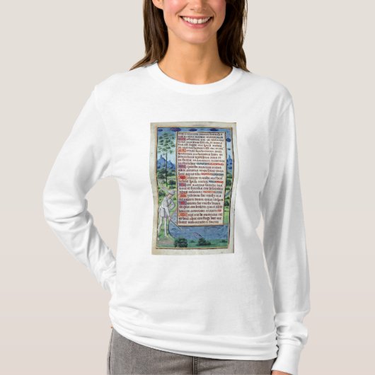 Pagina Latijnse tekst met rand T-shirt (Voorkant)