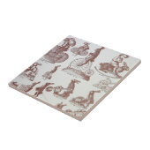 Pagina met Antiek chocolade met meerdere paaspakke Tegeltje (Zijkant)