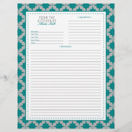 Pagina met blauwgroen Retro Star Recipe