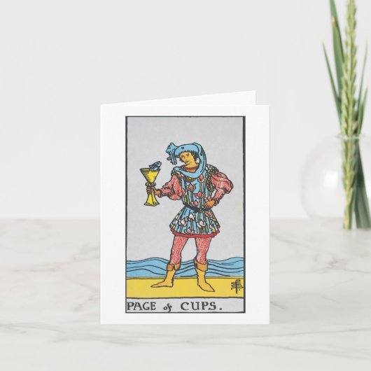 Pagina met cups van Rider Waite Smith tarot Kaart (Voorkant)