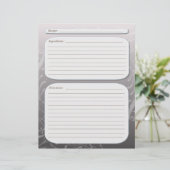 Pagina met grijs vervagen van het recept voor de z (Staand voorkant)