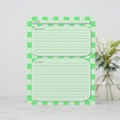 Pagina met groene lichte ingecheckte recept (Staand voorkant)