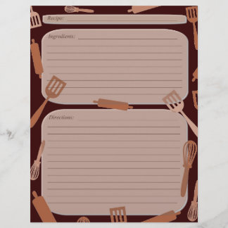 Pagina met het recept voor bruinkookartikelen