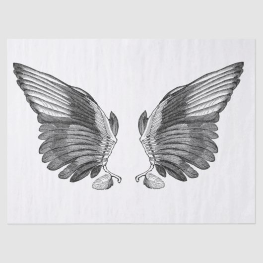 Pagina met Junk Journal Wings Elements Tissuepapier (Voorkant)