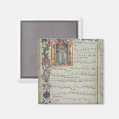 Pagina met muzieknotatie met historiek magneet (Voorkant / Achterkant)