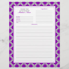 Pagina met Paarse Retro Star Recipe
