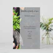 Pagina met recepten voor de maaltijdfamilie briefpapier (Staand voorkant)