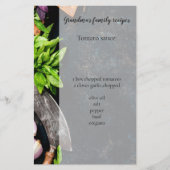 Pagina met recepten voor de maaltijdfamilie briefpapier (Voorkant)