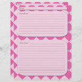 Pagina met roze ingecheckte recept (Voorkant / Achterkant)