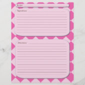 Pagina met roze ingecheckte recept (Achterkant)