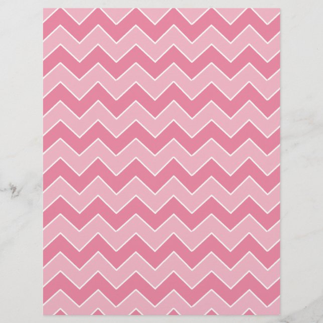 Pagina met scrapbook voor Light and Dark Pink Chev (Voorkant)
