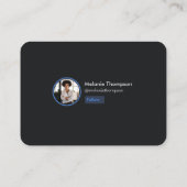 Pagina met sociale media Professional-bedrijfsprof Visitekaartje (Achterkant)