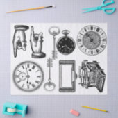 Pagina met Steampunk-elementen voor het journaal Tissuepapier (Craft)