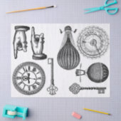 Pagina met Steampunk-elementen voor het journaal Tissuepapier (Craft)