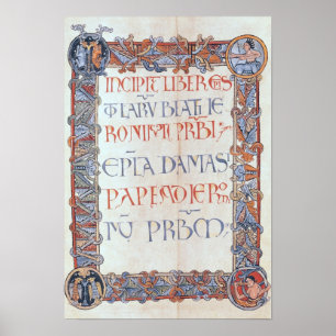 Pagina met tekst met een georiënteerde rand poster