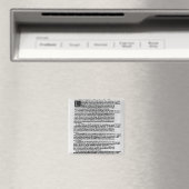 Pagina met tekst uit "La Gazette" Magneet (Insitu (Vaatwasser))