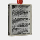 Pagina met tekst uit "La Gazette" Metalen Ornament (Rechts)