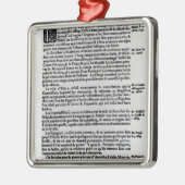 Pagina met tekst uit "La Gazette" Metalen Ornament (Links)