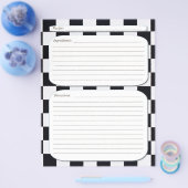 Pagina met zwart wit ingecheckt recept flyer (Enkel)