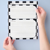 Pagina met zwart wit ingecheckt recept flyer (Hand)