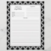 Pagina met zwarte Retro Star Recipe (Voorkant)