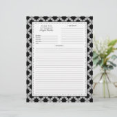 Pagina met zwarte Retro Star Recipe (Staand voorkant)