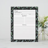 Pagina Multomap Chic Black Eucalyptus Pattern Reci (Staand voorkant)