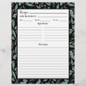 Pagina Multomap Chic Black Eucalyptus Pattern Reci (Achterkant)