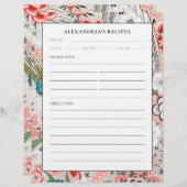 Pagina Multomap ontvangen | Elegant Blooming Flora (Voorkant / Achterkant)