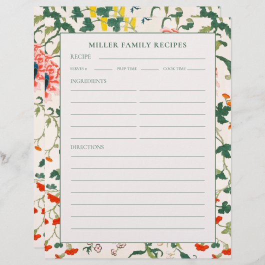 Pagina Multomap ontvangen | Familienaam | Blooming (Voorkant / Achterkant)