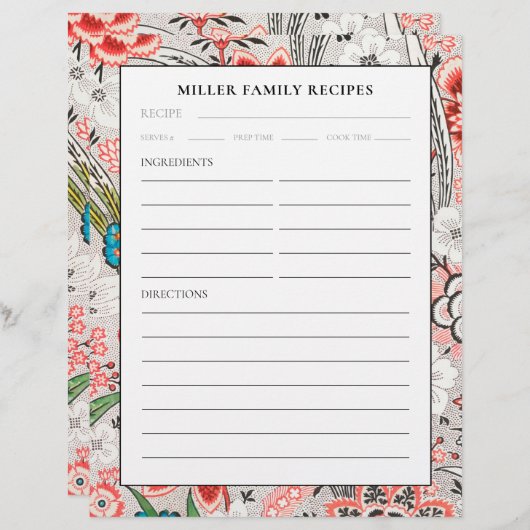 Pagina Multomap ontvangen | Familienaam | Elegant  (Voorkant / Achterkant)