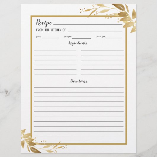 Pagina Multomap van witte goudfolie voor botanisch (Voorkant)