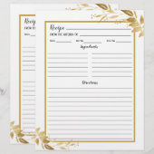 Pagina Multomap van witte goudfolie voor botanisch (Voorkant / Achterkant)