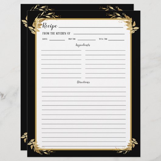 Pagina Multomap zwart-goudvulling (Voorkant / Achterkant)