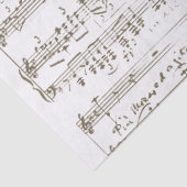  pagina Muziek handgeschreven Sepia Decoupage Tissuepapier (Detail)