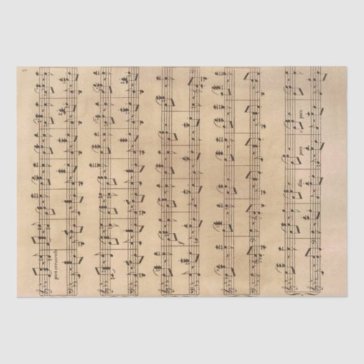  pagina Muziek op hoog niveau ontkoppeling van pap Tissuepapier (Voorkant)