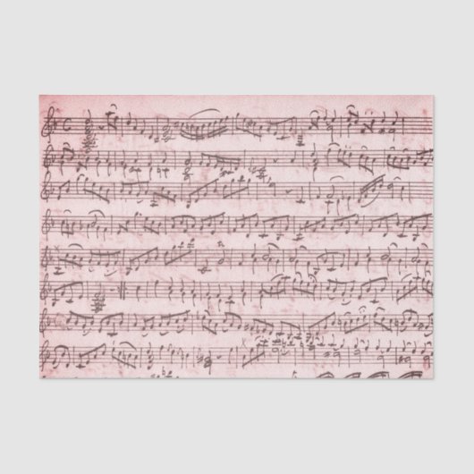  pagina Muziek Roos Roze loskoppeling Tissuepapier (Voorkant)