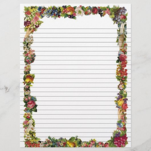 Pagina Ontvanger  Bounty Floral Border Lined (Voorkant)