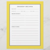 Pagina Ontvangst | Dessert | Eenvoudig geel grijs (Voorkant)