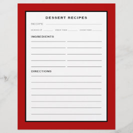 Pagina Ontvangst | Dessert | Eenvoudig rood zwart-