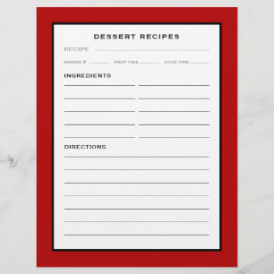 Pagina Ontvangst   Dessert   Eenvoudig rood zwart-