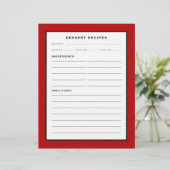 Pagina Ontvangst | Dessert | Eenvoudig rood zwart- (Staand voorkant)