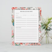 Pagina Ontvangst | Dranken | Elegant Floral (Staand voorkant)